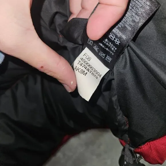 The North Face 1996 Retro Nuptse 700 Fill Jacket Black/Red Puffer Mens Sz L